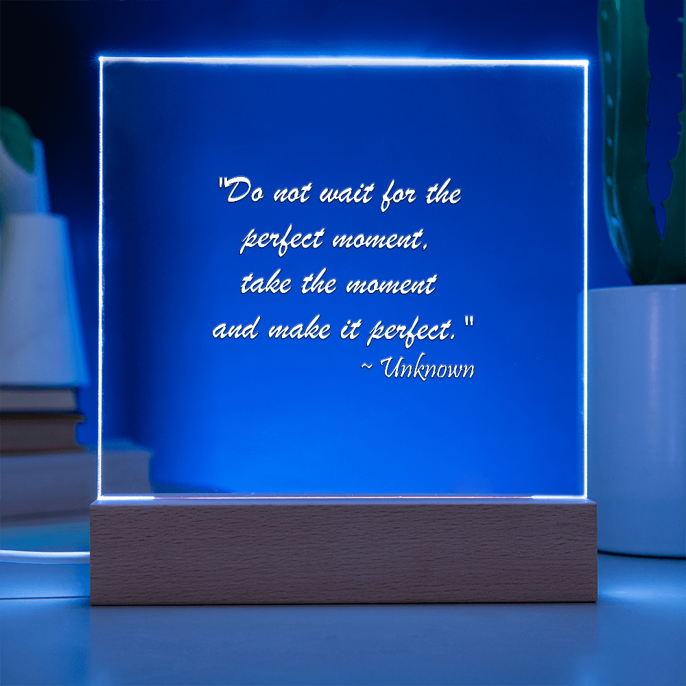 "Make It Perfect" - Inspirational Acrylic Square Plaque