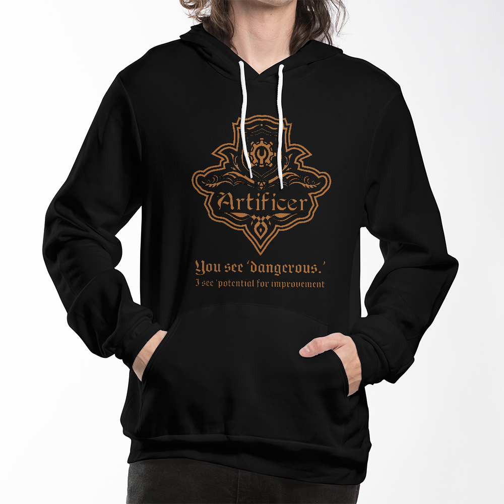 You see dangerous... Funny DND Artificer Hoodie – Dungeons & Dragons Accessories for 5E Players