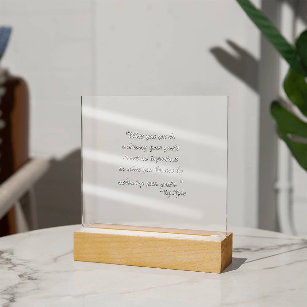 "The Journey of Growth" - Inspirational Acrylic Square Plaque