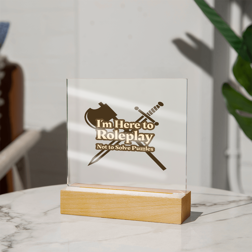 Roleplay Revolution: Acrylic Statement Plaque