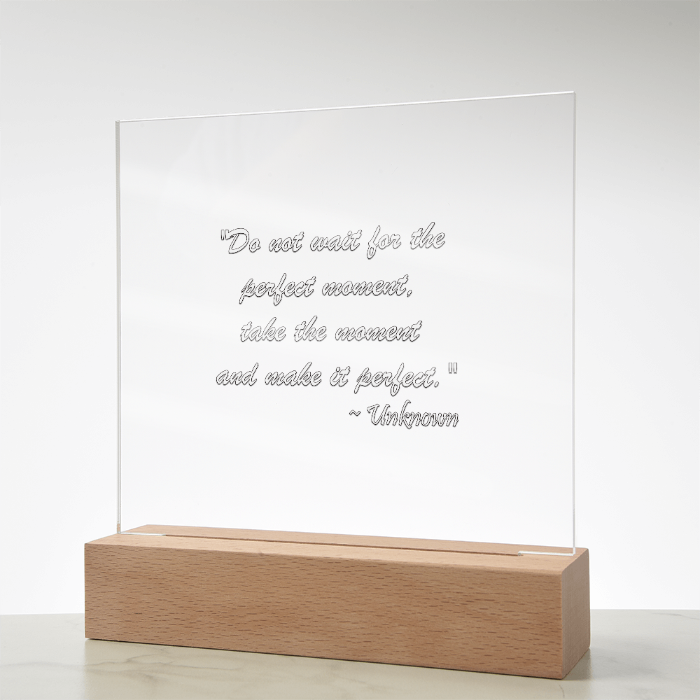 "Make It Perfect" - Inspirational Acrylic Square Plaque