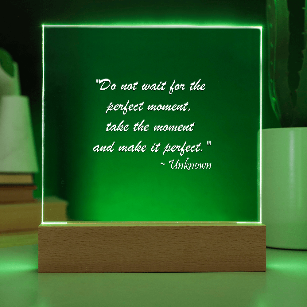 "Make It Perfect" - Inspirational Acrylic Square Plaque