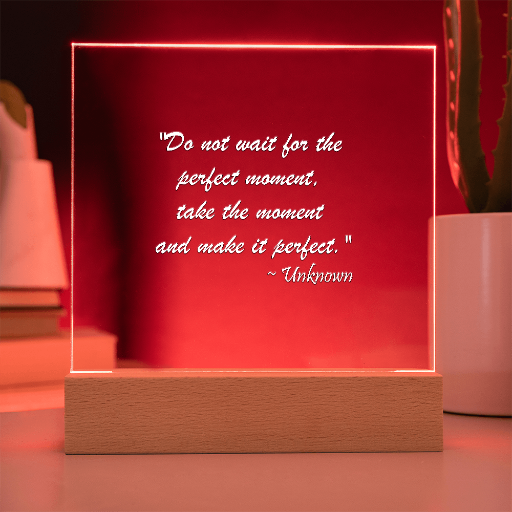 "Make It Perfect" - Inspirational Acrylic Square Plaque