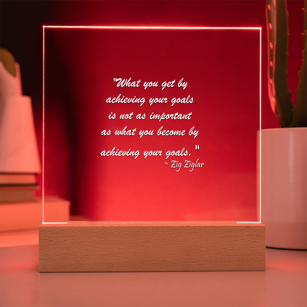 "The Journey of Growth" - Inspirational Acrylic Square Plaque